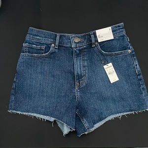 NWT Express Midi High Rise Denim Short